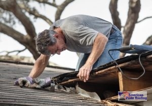 roofer finds hole in roof while inspecting roof