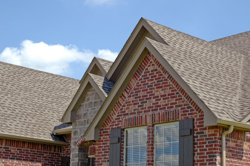 A Picture of Asphalt Shingles with Gables.