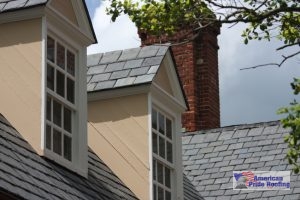 slate on residential roof