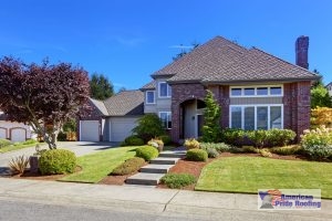 slate roof on suburban home